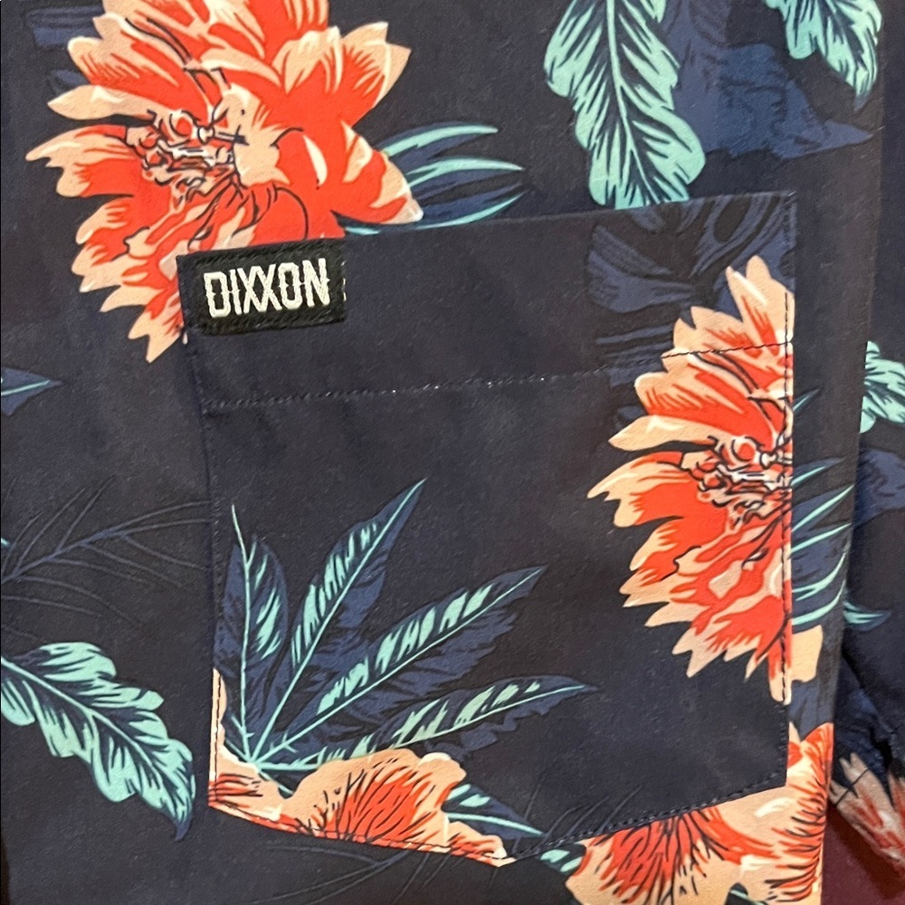DIXXON Women’s Navy Floral Shirt - Picture 3 of 5